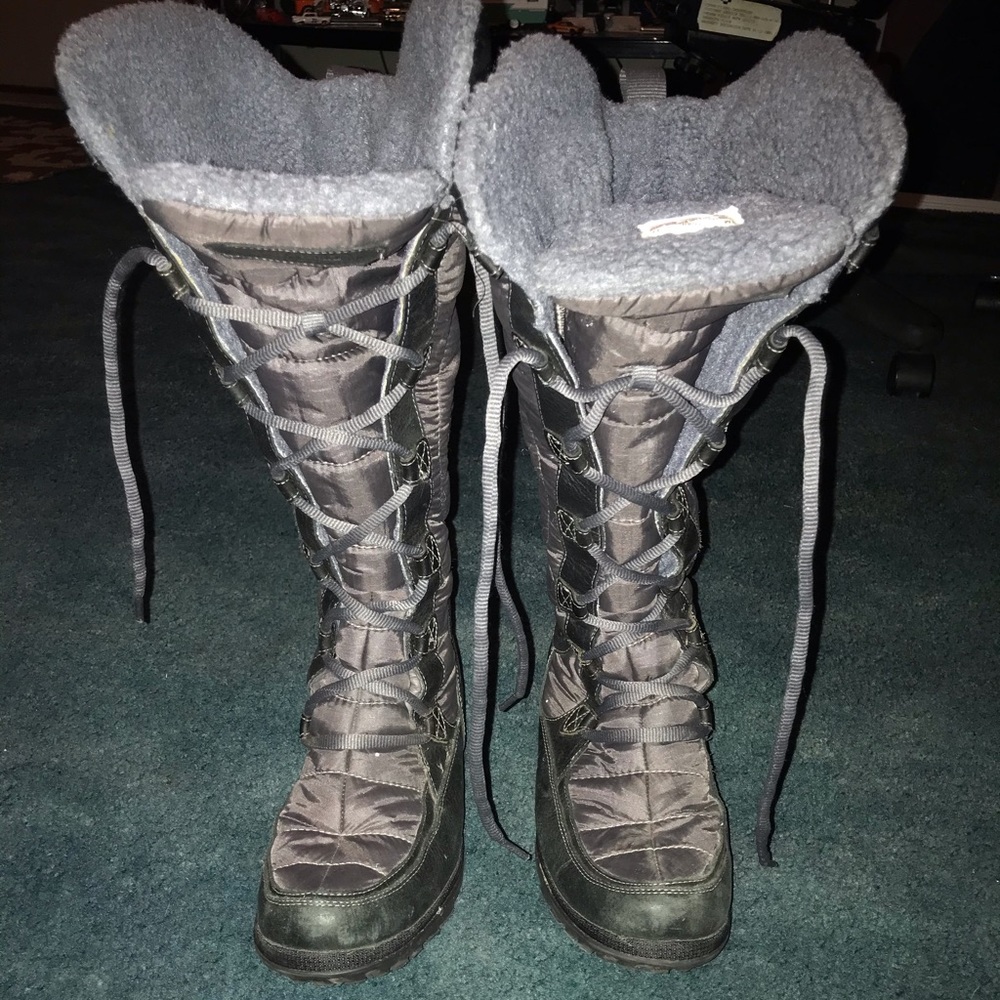 Knee high wool boots